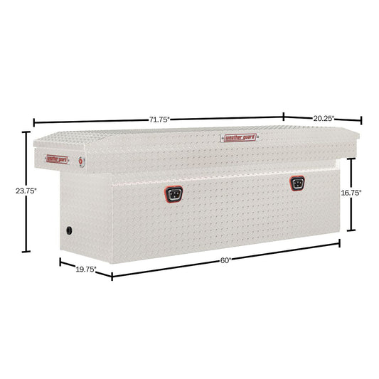 Weather Guard Model 123-0-04 Saddle Box, Aluminum, Full Deep, Clear, 15.0 cu ft - McCally Tool and Supply | Industrial Distributor & Repair