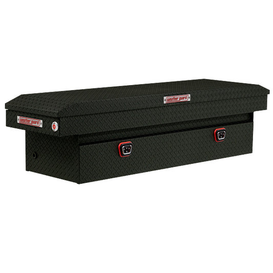 Weather Guard Model 127-52-04 Saddle Box, Aluminum, Full Standard, Textured Matte Black, 11.0 cu ft