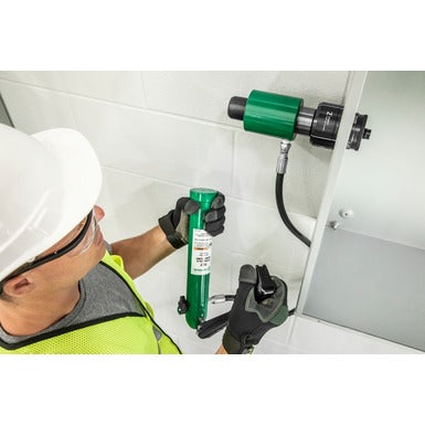 Greenlee 7306SB 11-Ton Hydraulic Knockout Kit with Hand Pump and Slug-Buster 1/2" - 2" - McCally Tool and Supply | Industrial Distributor & Repair