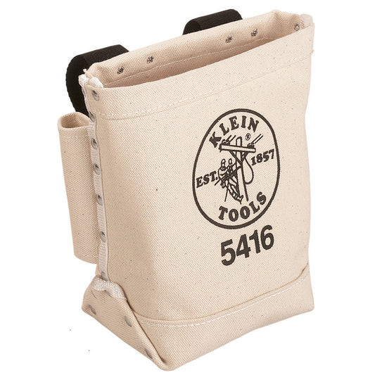 Klein Tools 5416 Tool Bag, Bull-Pin and Bolt Pouch, Belt Strap Connect, 5 x 10 x 9-Inch - McCally Tool and Supply | Industrial Distributor & Repair