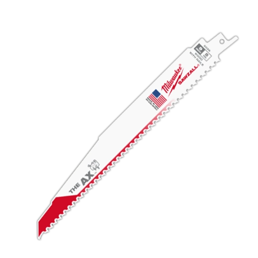 Milwaukee 48-01-7026 9" 5 TPI The AX Demolition Wood Cutting Sawzall Blade (100 Pack)