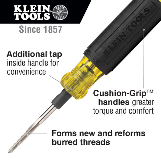 Klein Tools 626 6-in-1 Tapping Tool, Cushion-Grip™ - McCally Tool and Supply | Industrial Distributor & Repair