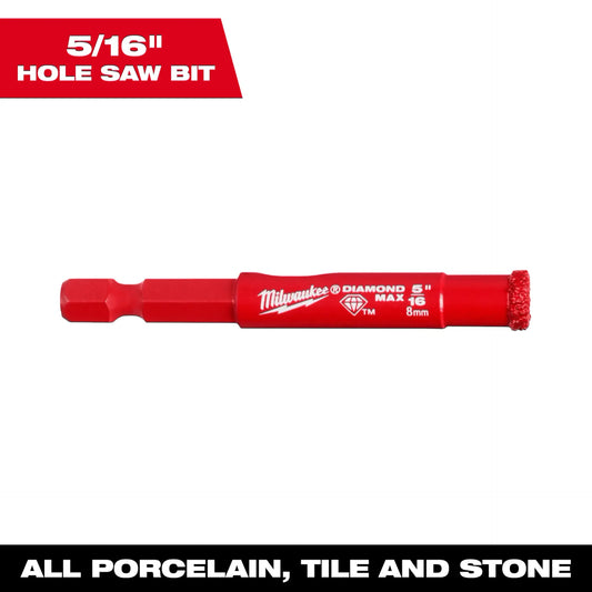 Milwaukee 49-56-0507 5/16" Diamond Max™ Hole Saw Bit - McCally Tool and Supply | Industrial Distributor & Repair