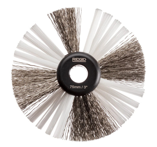 RIDGID 68988 3" (80 mm) Nylon/Steel Brush for 3/8" (10 mm) Cable