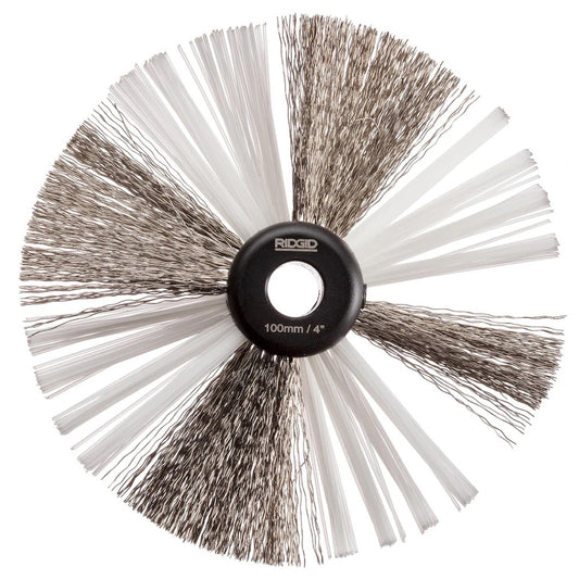 RIDGID 68993 4" (105 mm) Nylon/Steel Brush for 3/8" (10 mm) Cable - McCally Tool and Supply | Industrial Distributor & Repair