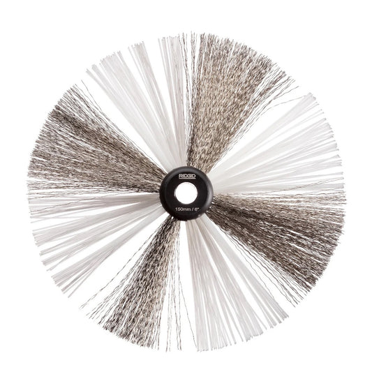 RIDGID 68998 6" (155 mm) Nylon/Steel Brush for 3/8" (10 mm) Cable - McCally Tool and Supply | Industrial Distributor & Repair