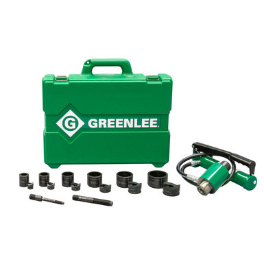 Greenlee 7306SB 11-Ton Hydraulic Knockout Kit with Hand Pump and Slug-Buster 1/2" - 2" - McCally Tool and Supply | Industrial Distributor & Repair