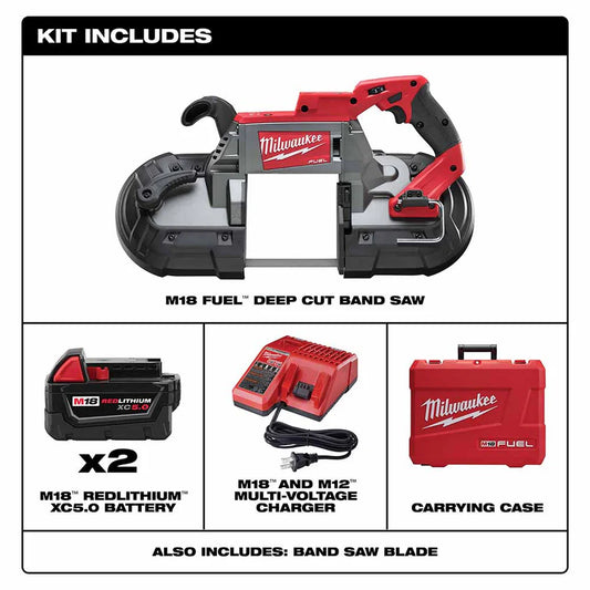 Milwaukee 2729-22 M18 FUEL™ Deep Cut Band Saw Kit - McCally Tool and Supply | Industrial Distributor & Repair