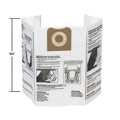 RIDGID 23743 VF3502 High-Efficiency 12-16 Gallon Vacuum Dust Bags - McCally Tool and Supply | Industrial Distributor & Repair