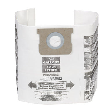RIDGID 40153 VF3503 High-Efficiency 6-9 Gallon Vacuum Dust Bags - McCally Tool and Supply | Industrial Distributor & Repair