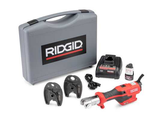 RIDGID 72543 RP 115 Press Tool Kit with PureFlow Jaws (1/2” – 3/4”) - McCally Tool and Supply | Industrial Distributor & Repair