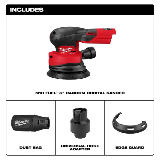 Milwaukee 2837-20 M18 FUEL™ 5" Random Orbital Sander