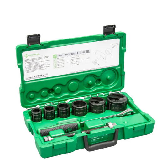 Greenlee 7238SB Knockout Kit with Ratchet and SlugBuster 1/2" to 2" - McCally Tool and Supply | Industrial Distributor & Repair