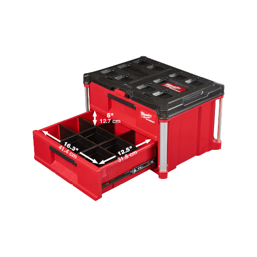 Milwaukee 48-22-8442 PACKOUT™ 2-Drawer Tool Box - McCally Tool and Supply | Industrial Distributor & Repair