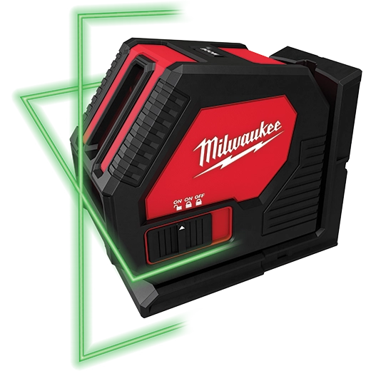 Milwaukee 3421 Green Cross Line Laser - McCally Tool and Supply | Industrial Distributor & Repair