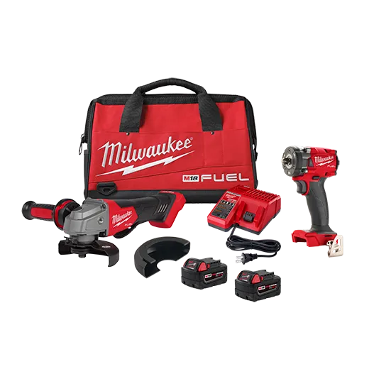 Milwaukee 2991-22 M18 FUEL™ Compact Impact Wrench and Grinder 2-Tool Combo Kit - McCally Tool and Supply | Industrial Distributor & Repair