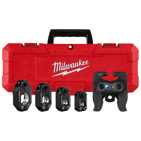 Milwaukee 49-16-2490X 1/2" - 1-1/4" CTS-V Pivoting Press Ring Kit for M12™ FORCE LOGIC™ Press Tool - McCally Tool and Supply | Industrial Distributor & Repair