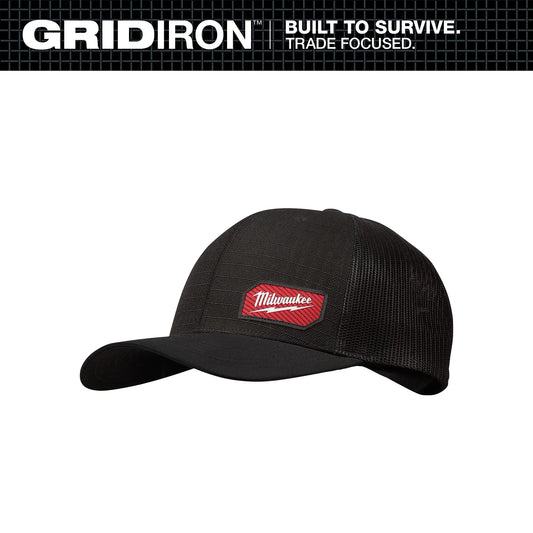 Milwaukee 505B GRIDIRON Snapback Black Trucker Hat - McCally Tool and Supply | Industrial Distributor & Repair