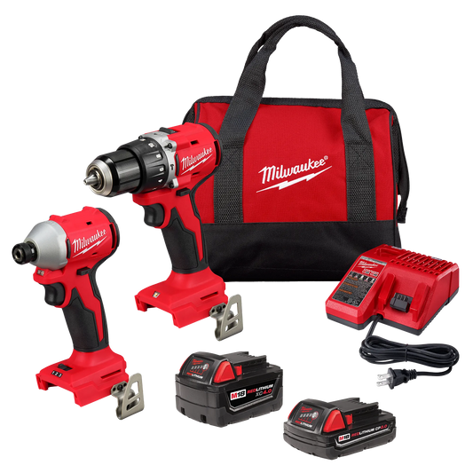 Milwaukee 3693-22CX M18™ Compact Brushless 2-Tool Combo Kit - McCally Tool and Supply | Industrial Distributor & Repair