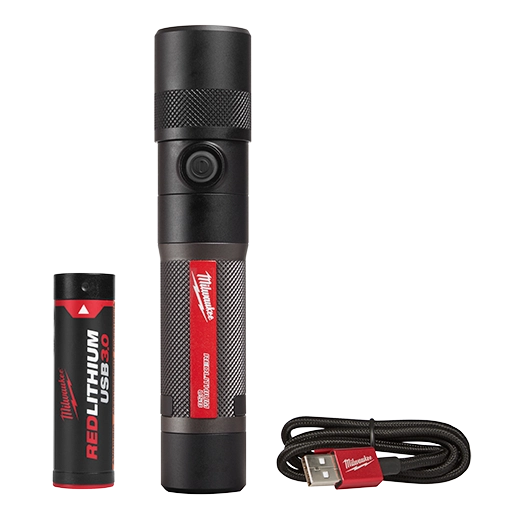 Milwaukee 2161-21 REDLITHIUM™ USB 1100L Twist Focus Flashlight (Rechargeable)