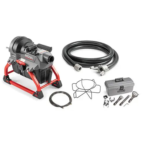 RIDGID 62378 K-5208, 115V 60Hz Sectional Drain Cleaner with Cables, Wire Basket Kit