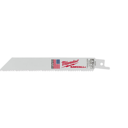 Milwaukee 48-01-6091 6" 8/12 TPI SAWZALL Blades (50 Pack)