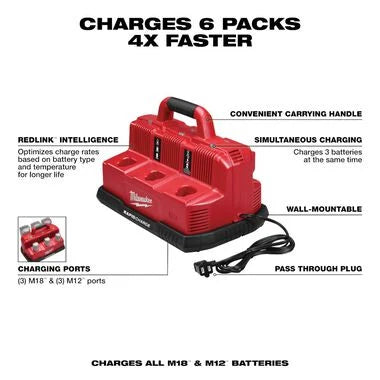 Milwaukee 48-59-1807 M18™ & M12™ Rapid Charge Station - McCally Tool and Supply | Industrial Distributor & Repair