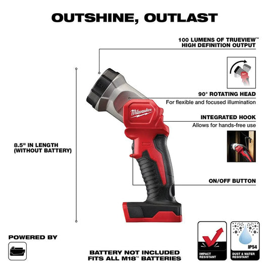 Milwaukee 2735-20 M18™ Work Light - McCally Tool and Supply | Industrial Distributor & Repair