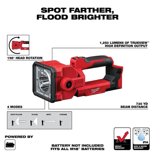 Milwaukee 2354-20 M18™ Search Light - McCally Tool and Supply | Industrial Distributor & Repair