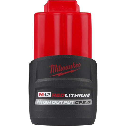 Milwaukee 48-11-2425 M12 REDLITHIUM High OUTPUT CP2.5 Battery Pack - McCally Tool and Supply | Industrial Distributor & Repair