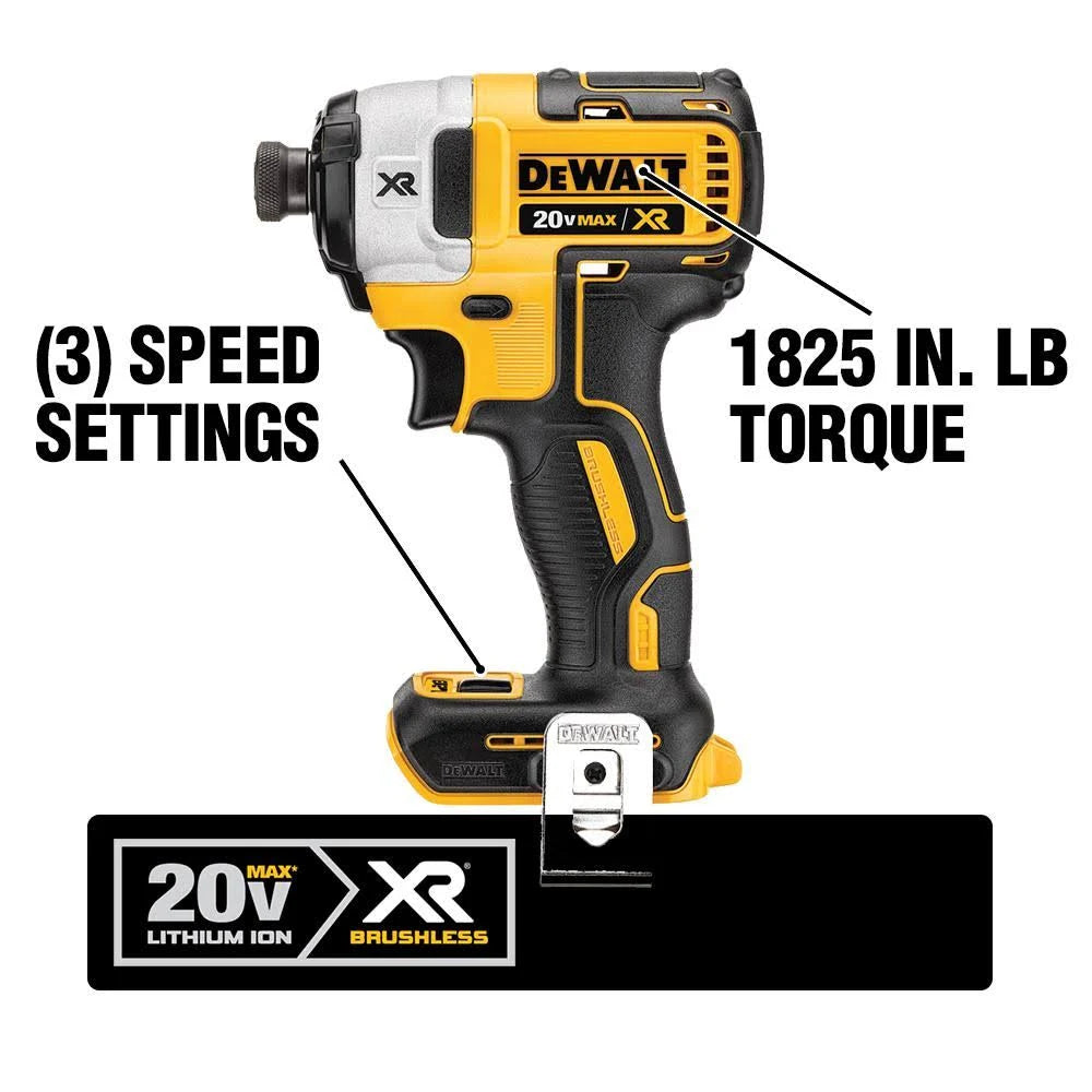 DeWALT DCF887B 20V MAX XR 1/4" 3-Speed Impact Driver
