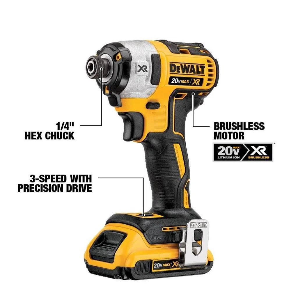 DeWALT DCF887B 20V MAX XR 1/4" 3-Speed Impact Driver