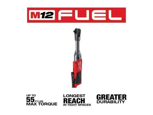 Milwaukee 2560-20 M12 FUEL™ 3/8" Extended Reach Ratchet Bare Tool - McCally Tool and Supply | Industrial Distributor & Repair