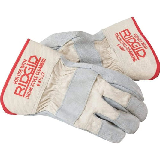 RIDGID 41937 Drain Cleaning Leather Work Gloves - McCally Tool and Supply | Industrial Distributor & Repair
