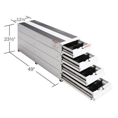 Weather Guard Model 328-3 ITEMIZER Van Drawer Unit, Stacked, 49in x 12.25in x 23.5in