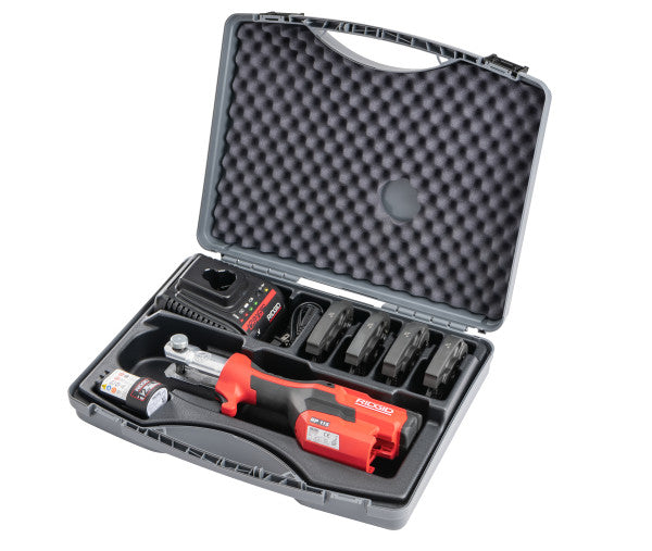 RIDGID 72558 RP 115 Combo Kit w/ ProPress & PureFlow Jaws (1/2" - 3/4") - McCally Tool and Supply | Industrial Distributor & Repair