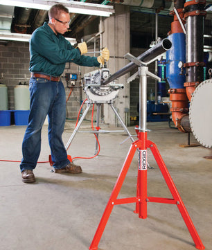 RIDGID 56657 V-Head Low Pipe Stand - McCally Tool and Supply | Industrial Distributor & Repair