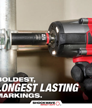 Milwaukee 49-66-6800 17PC SHOCKWAVE™ Impact Duty Socket 3/8” Drive SAE Set with PACKOUT