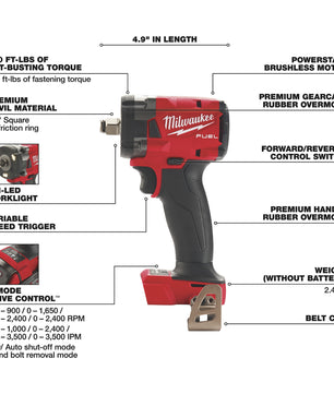 Milwaukee 2855-20 M18 Fuel 1/2