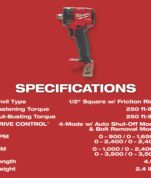 Milwaukee 2855-20 M18 Fuel 1/2