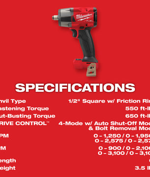 Milwaukee 2962-20 M18 FUEL™ 1/2