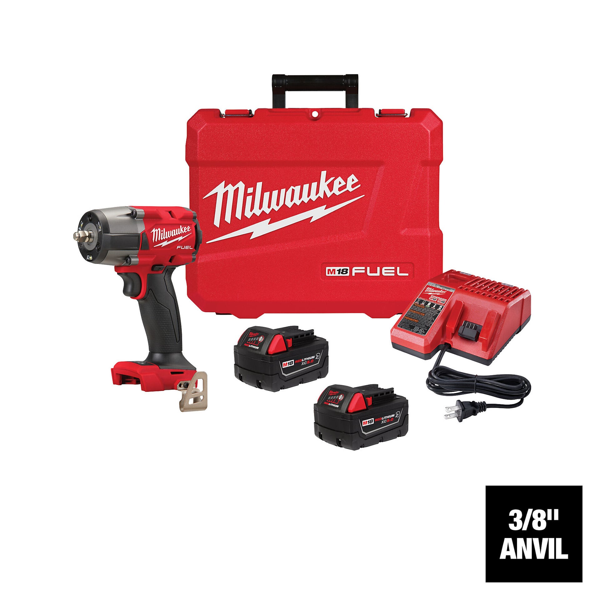 Milwaukee 2960-22R M18 FUEL 3/8 Mid-Torque Impact Wrench w/ Friction Ring Kit - McCally Tool and Supply | Industrial Distributor & Repair