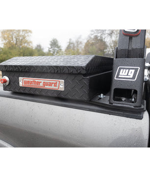 Weather Guard Model 127-52-04 Saddle Box, Aluminum, Full Standard, Textured Matte Black, 11.0 cu ft