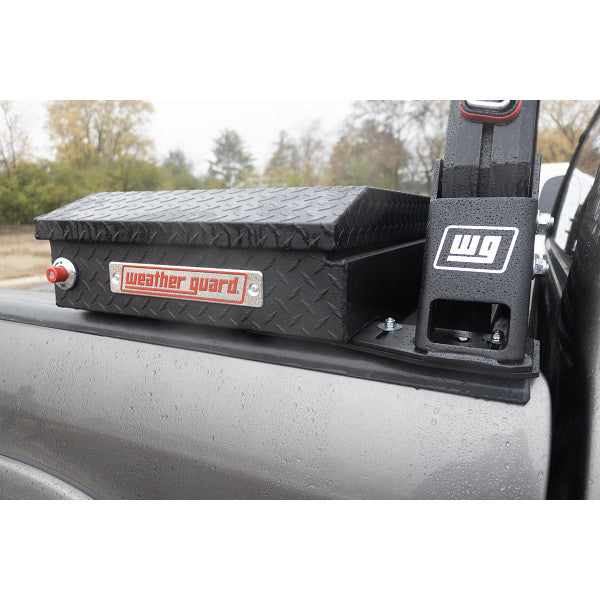 Weather Guard Model 127-52-04 Saddle Box, Aluminum, Full Standard, Textured Matte Black, 11.0 cu ft