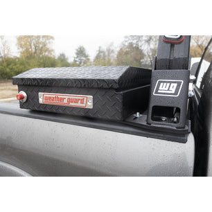 Weather Guard Model 127-52-04 Saddle Box, Aluminum, Full Standard, Textured Matte Black, 11.0 cu ft