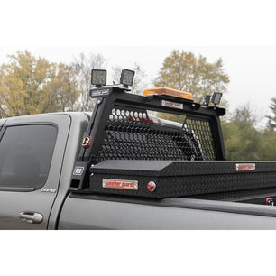 Weather Guard Model 127-52-04 Saddle Box, Aluminum, Full Standard, Textured Matte Black, 11.0 cu ft