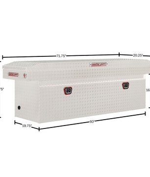Weather Guard Model 123-0-04 Saddle Box, Aluminum, Full Deep, Clear, 15.0 cu ft - McCally Tool and Supply | Industrial Distributor & Repair