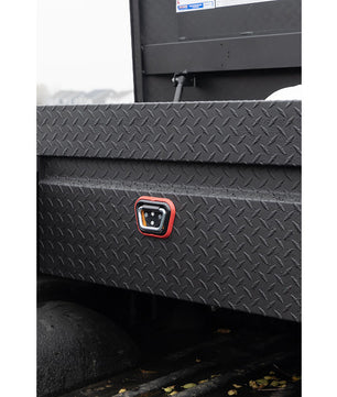 Weather Guard Model 127-52-04 Saddle Box, Aluminum, Full Standard, Textured Matte Black, 11.0 cu ft