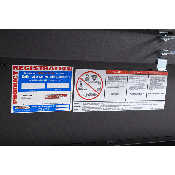Weather Guard Model 127-52-04 Saddle Box, Aluminum, Full Standard, Textured Matte Black, 11.0 cu ft