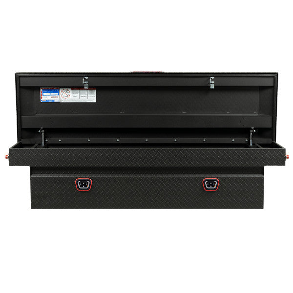 Weather Guard Model 127-52-04 Saddle Box, Aluminum, Full Standard, Textured Matte Black, 11.0 cu ft